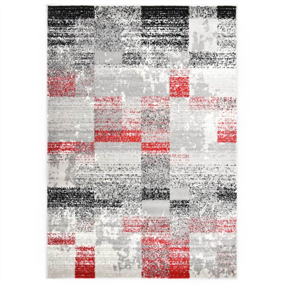 

Rug Grey and Red 140x200 cm PP