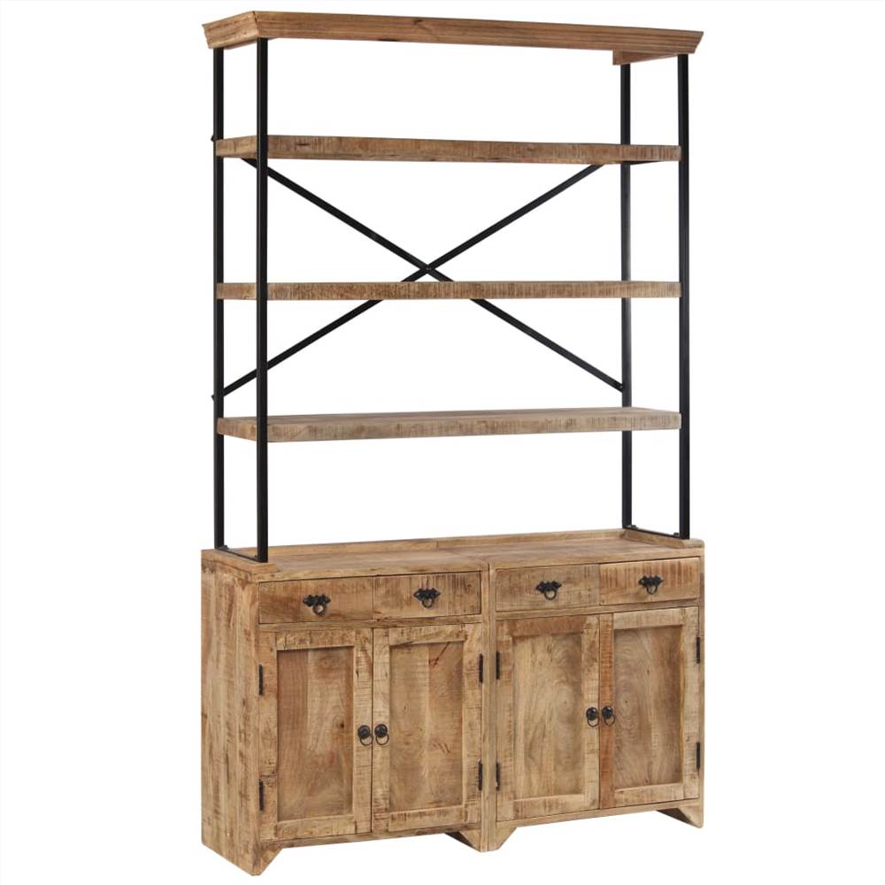 

Sideboard with Shelves Solid Mango Wood 120x35x200 cm