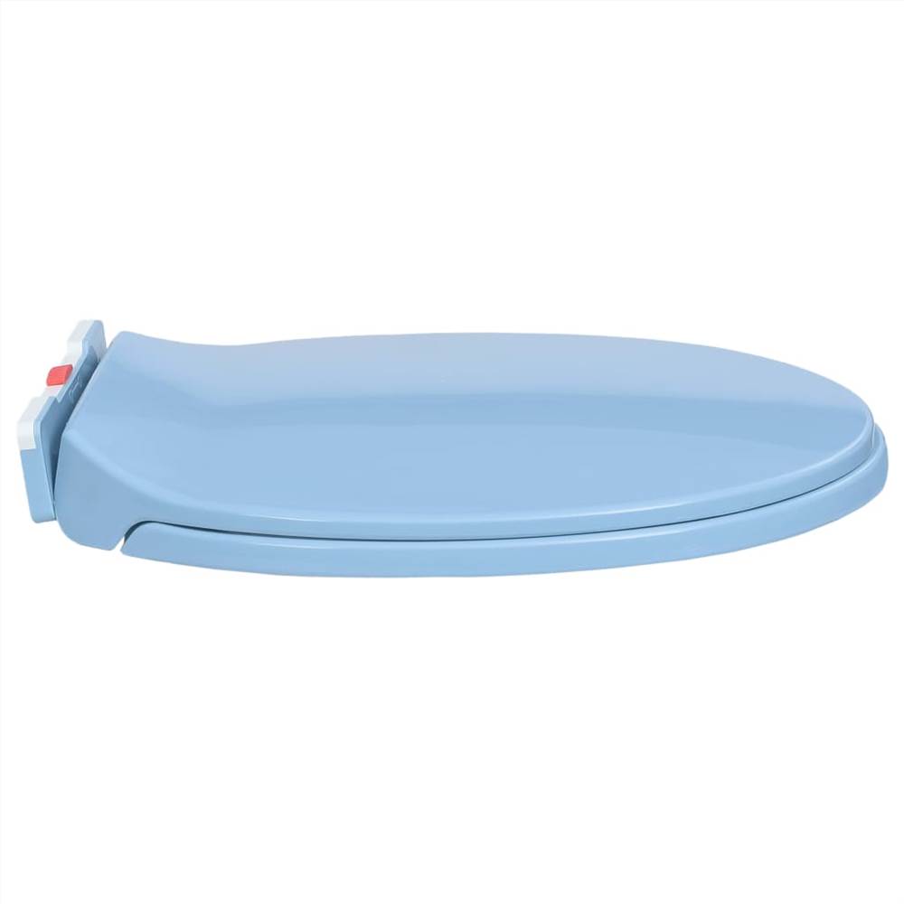 SoftClose Toilet Seat Quick Release Blue Oval