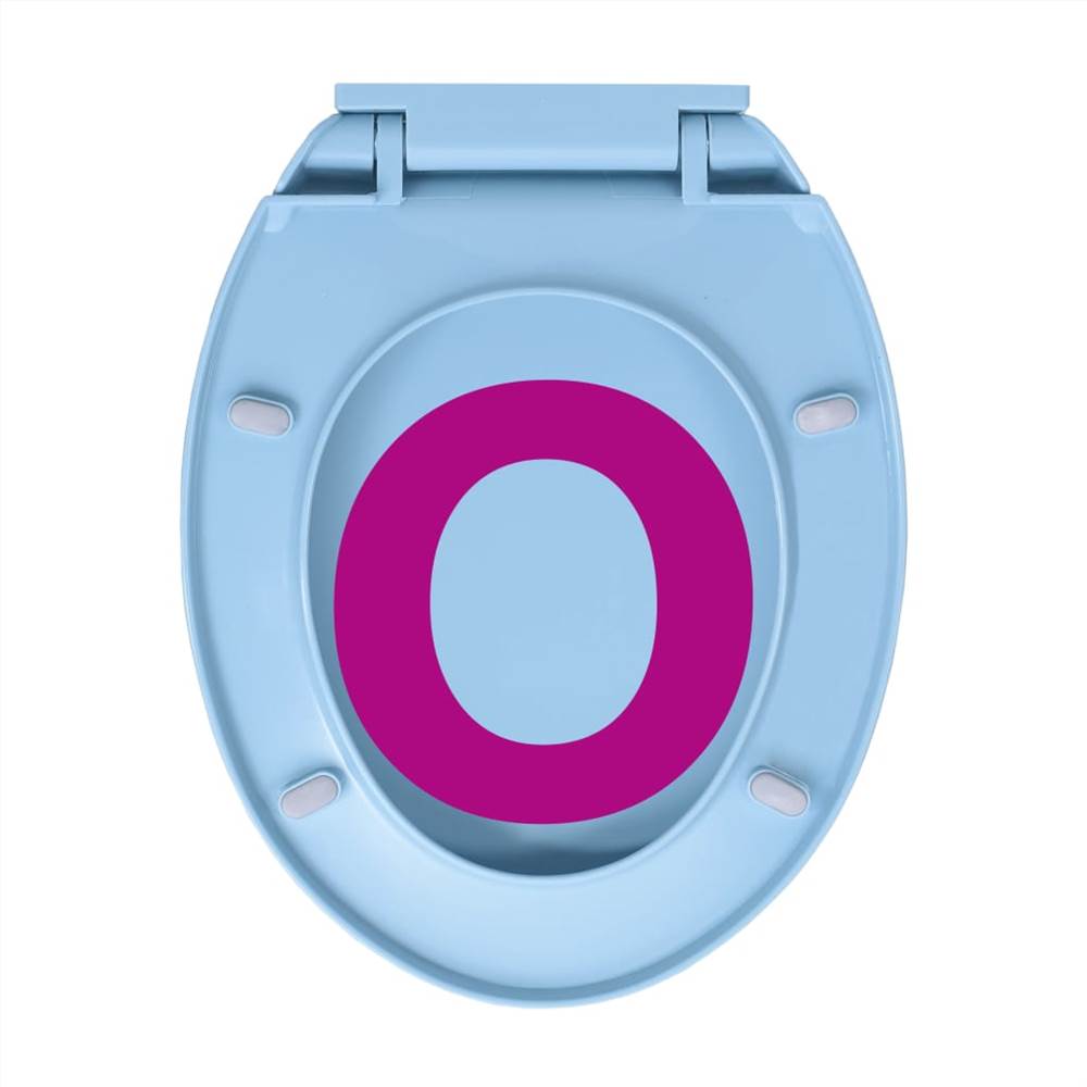 SoftClose Toilet Seat Quick Release Blue Oval