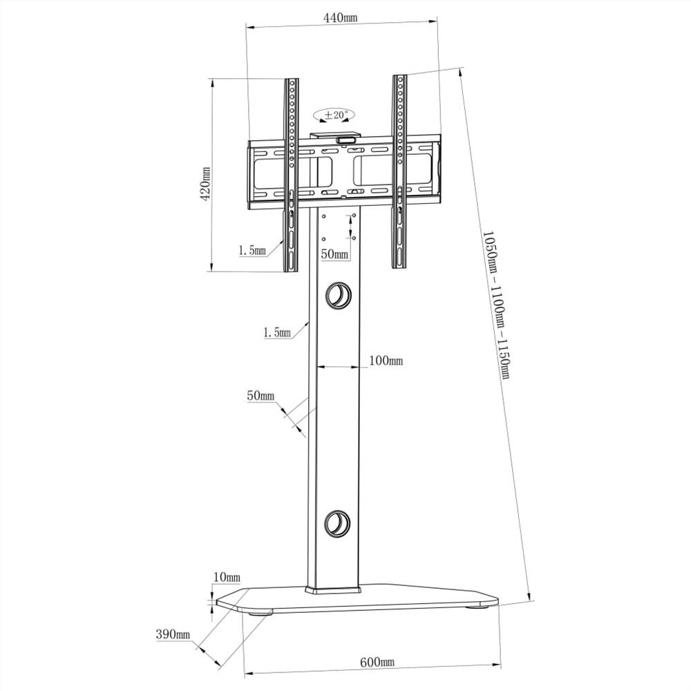 Swivel TV Floor Stand Mount 23"-45"