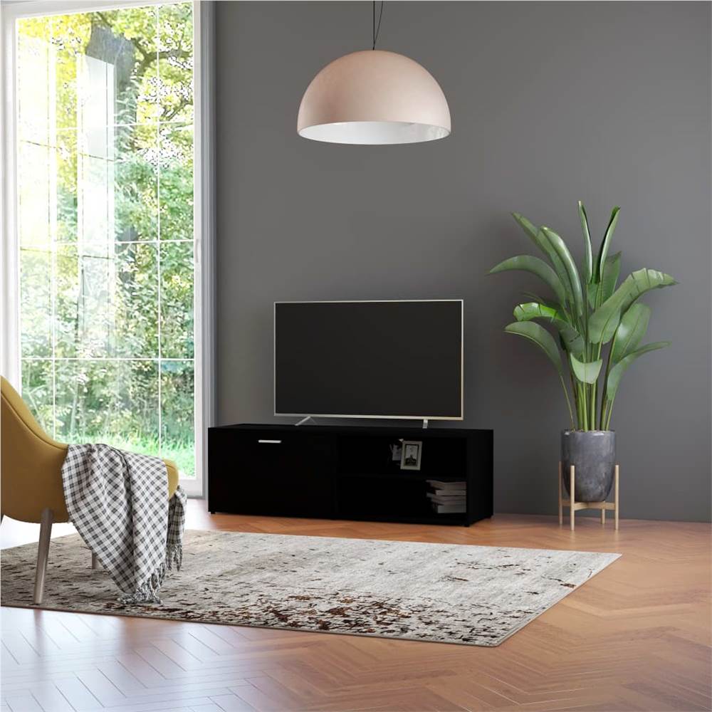 

TV Cabinet Black 120x34x37 cm Chipboard