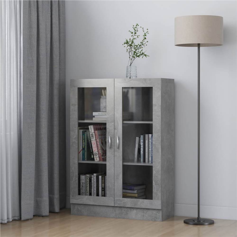 

Vitrine Cabinet Concrete Grey 82.5x30.5x115 cm Chipboard