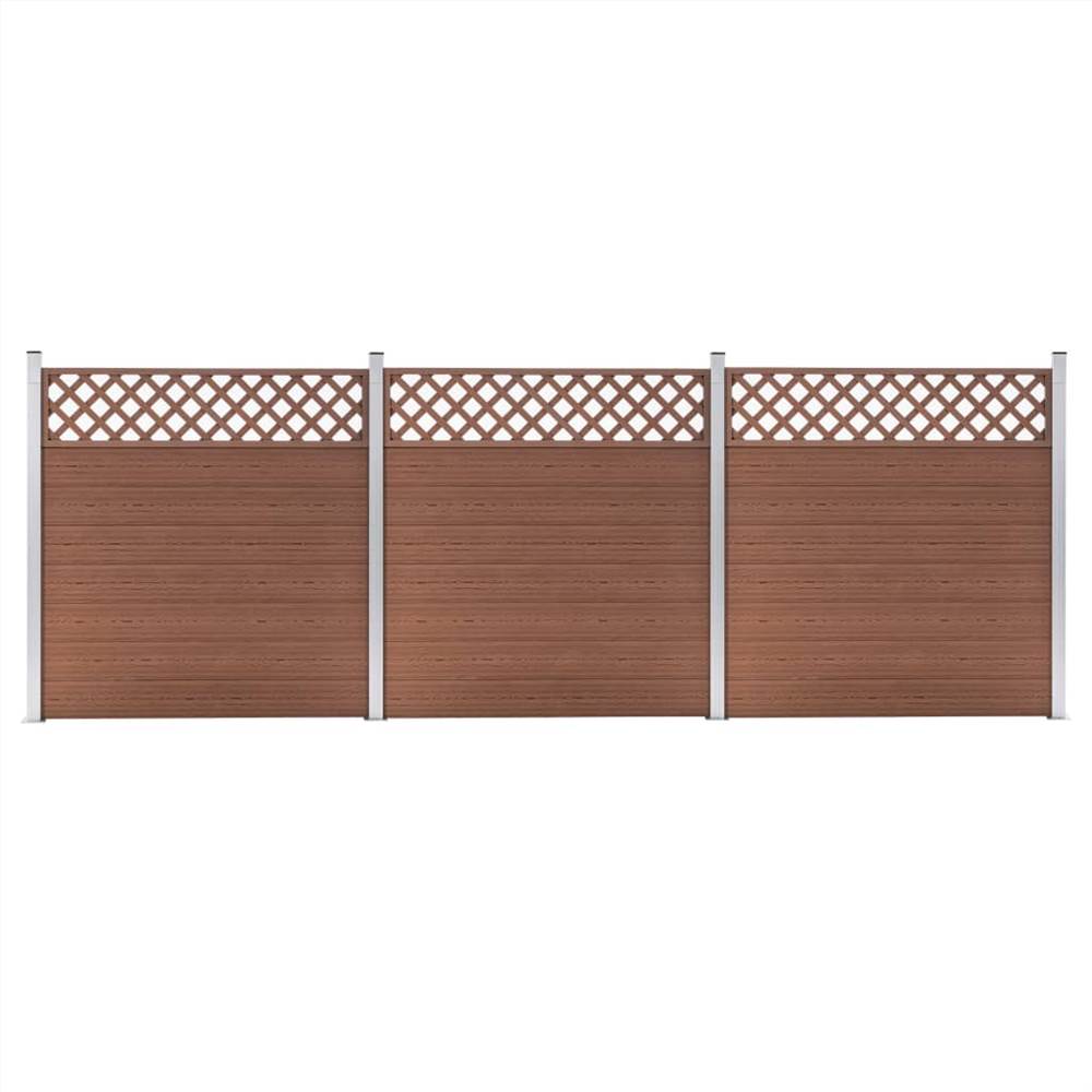

WPC Fence Set 3 Square 526x185 Brown