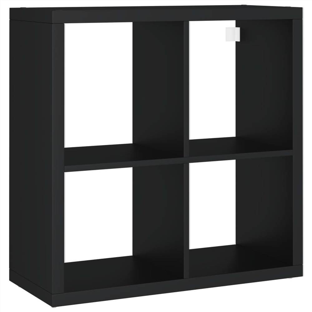 Wall Cube Shelf Black 69.5x29.5x69.5 cm MDF