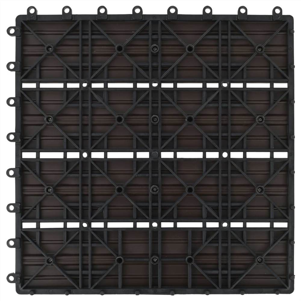 22 pcs Decking Tiles 30x30cm 2 sqm WPC Brown