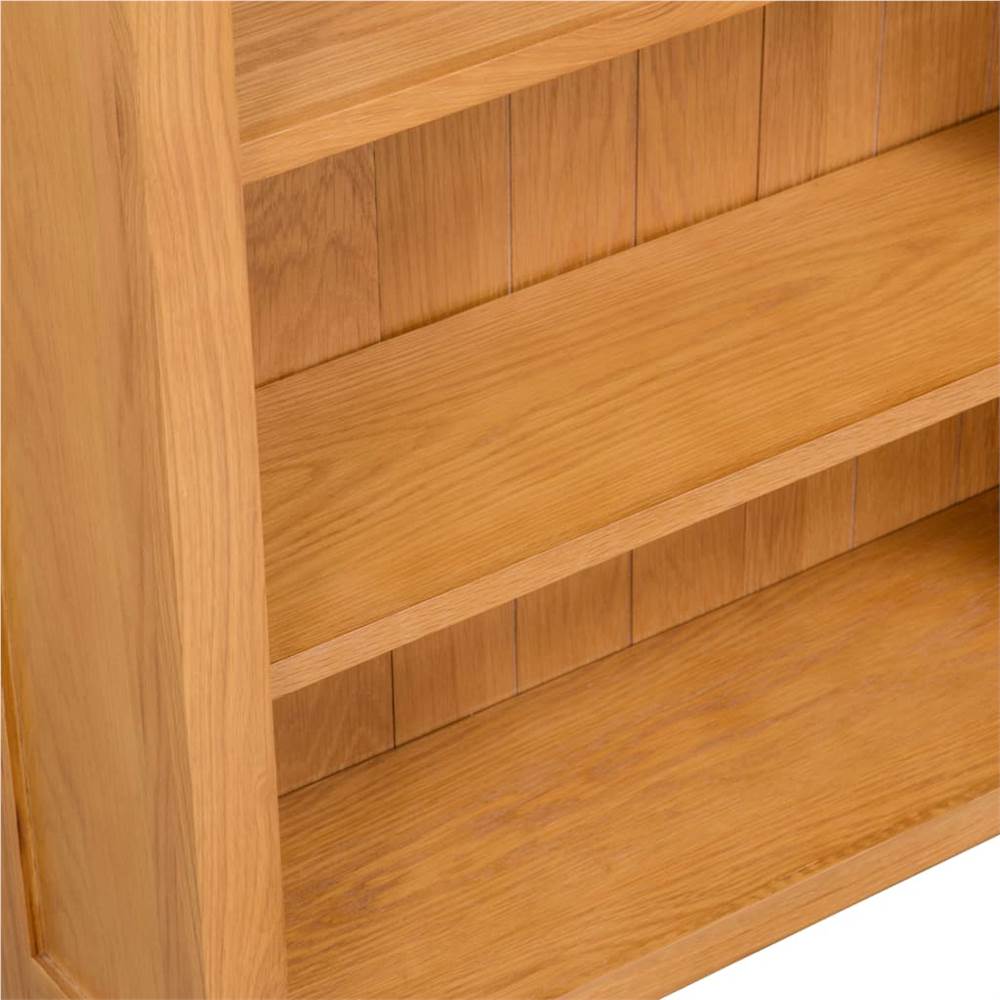 3-Tier Bookcase 70x22.5x82 cm Solid Oak Wood