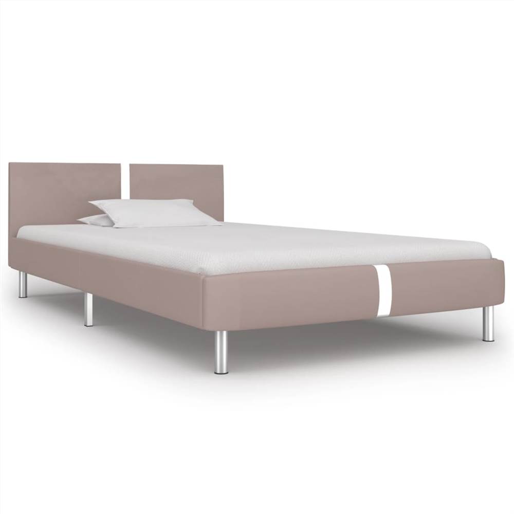 

Bed Frame Cappuccino Faux Leather 90x190 cm