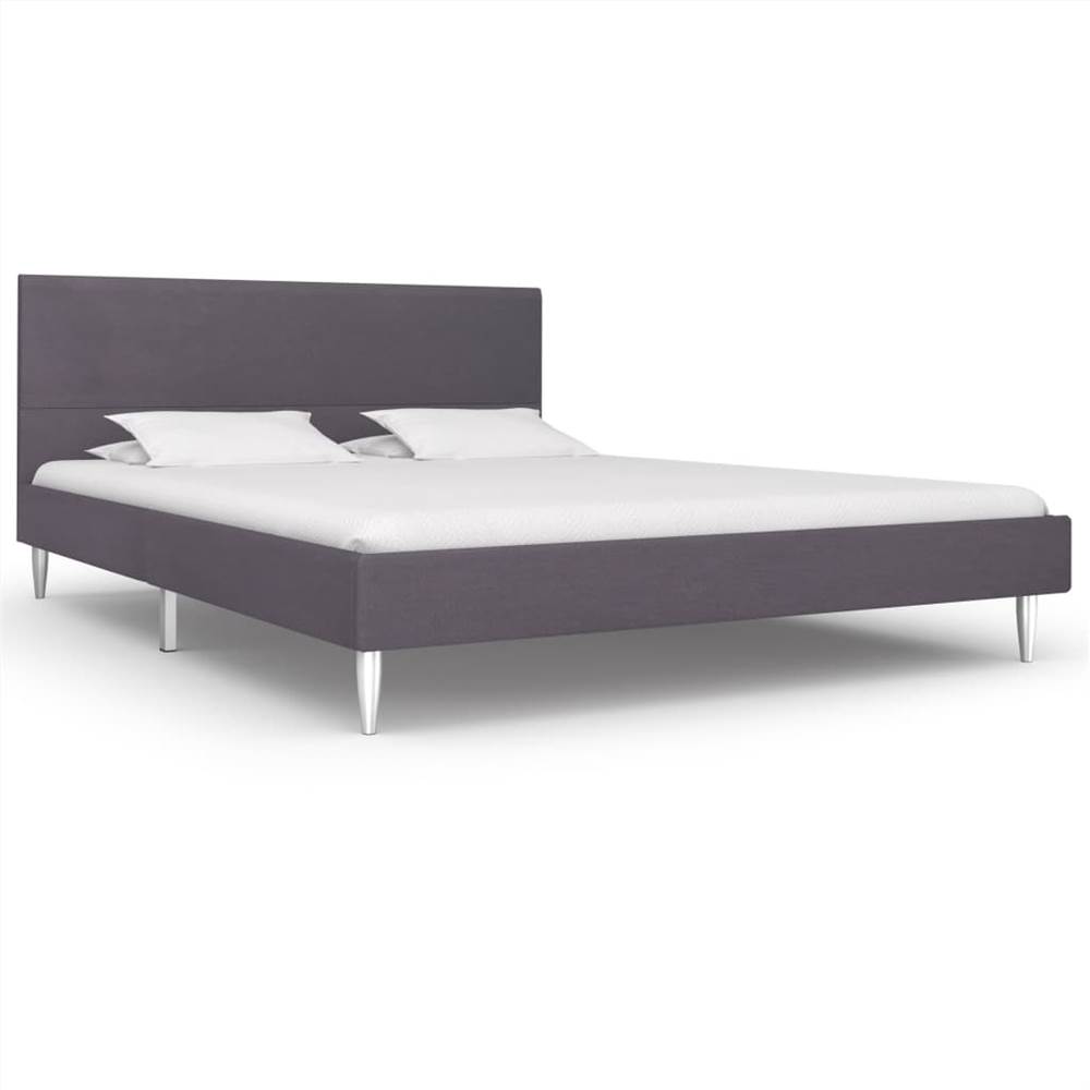 

Bed Frame Grey Fabric 135x190 cm