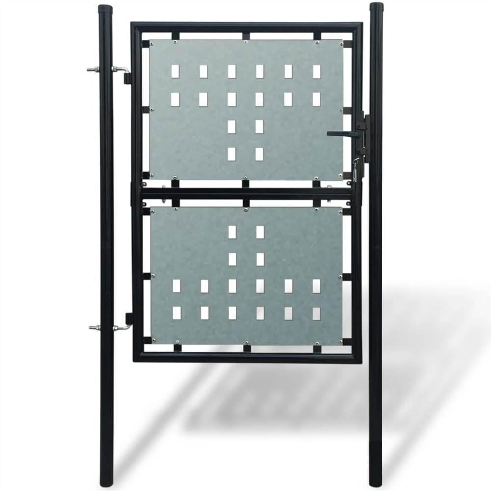 

Black Single Door Fence Gate 100 x 250 cm