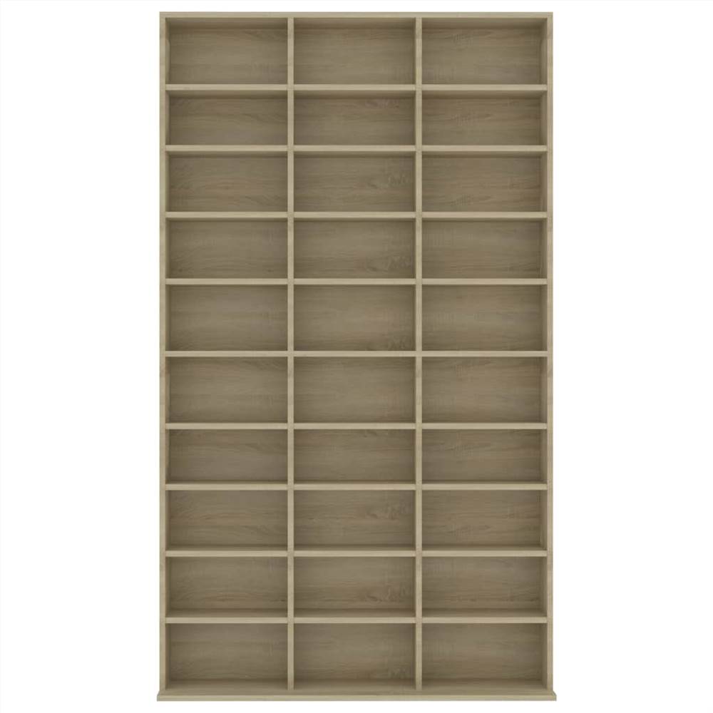 CD Cabinet Sonoma Oak 102x23x177.5 cm Chipboard