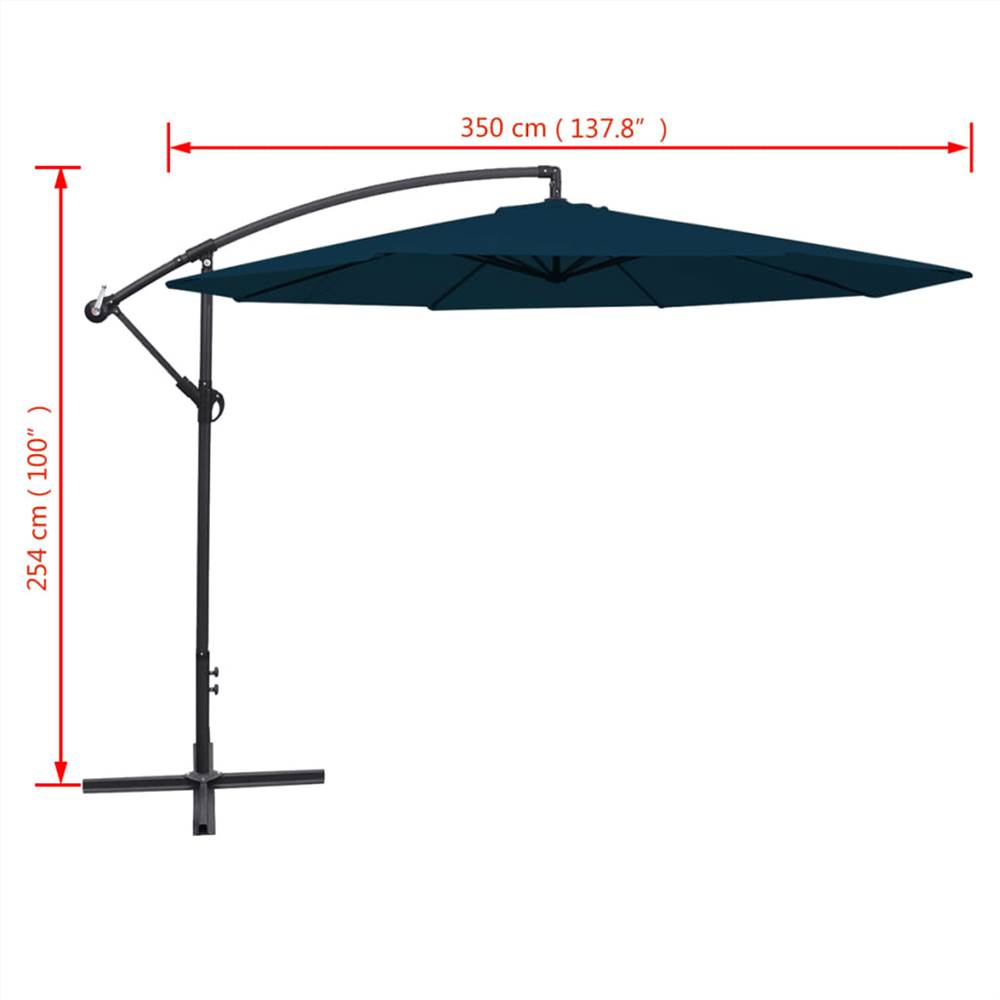 Cantilever Umbrella 3.5 m Blue