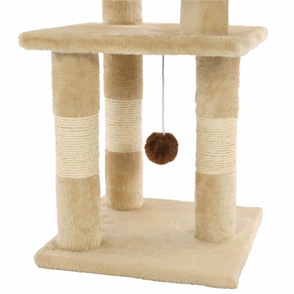 Cat Tree with Sisal Scratching Posts 65 cm Beige
