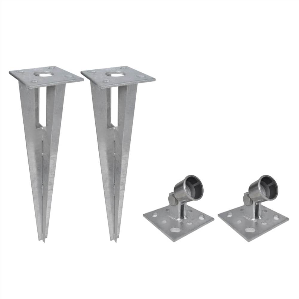 Chain Link Fence with Spike Anchors 1,5x15 m Grey