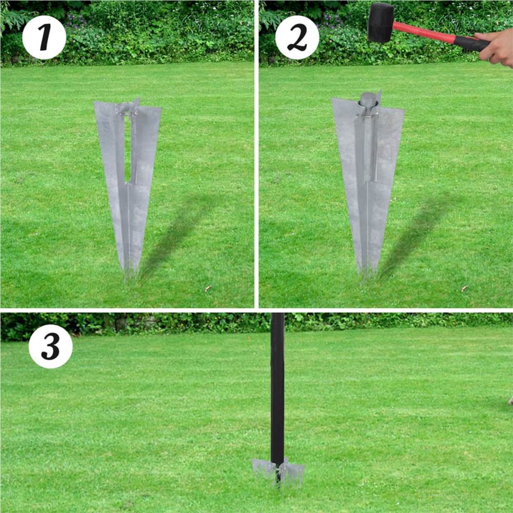 Chain Link Fence with Spike Anchors 1,5x15 m Grey