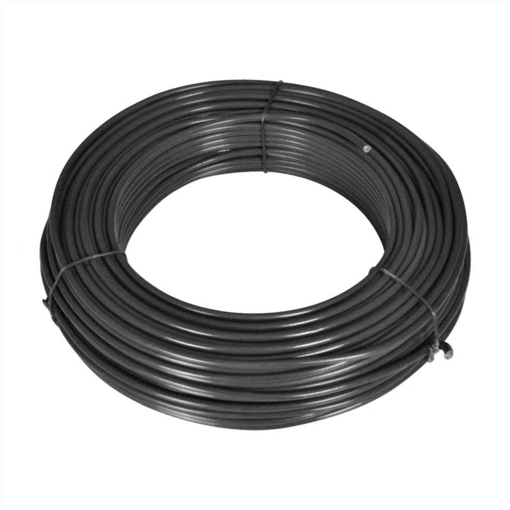 Chain Link Fence with Spike Anchors 1,5x15 m Grey