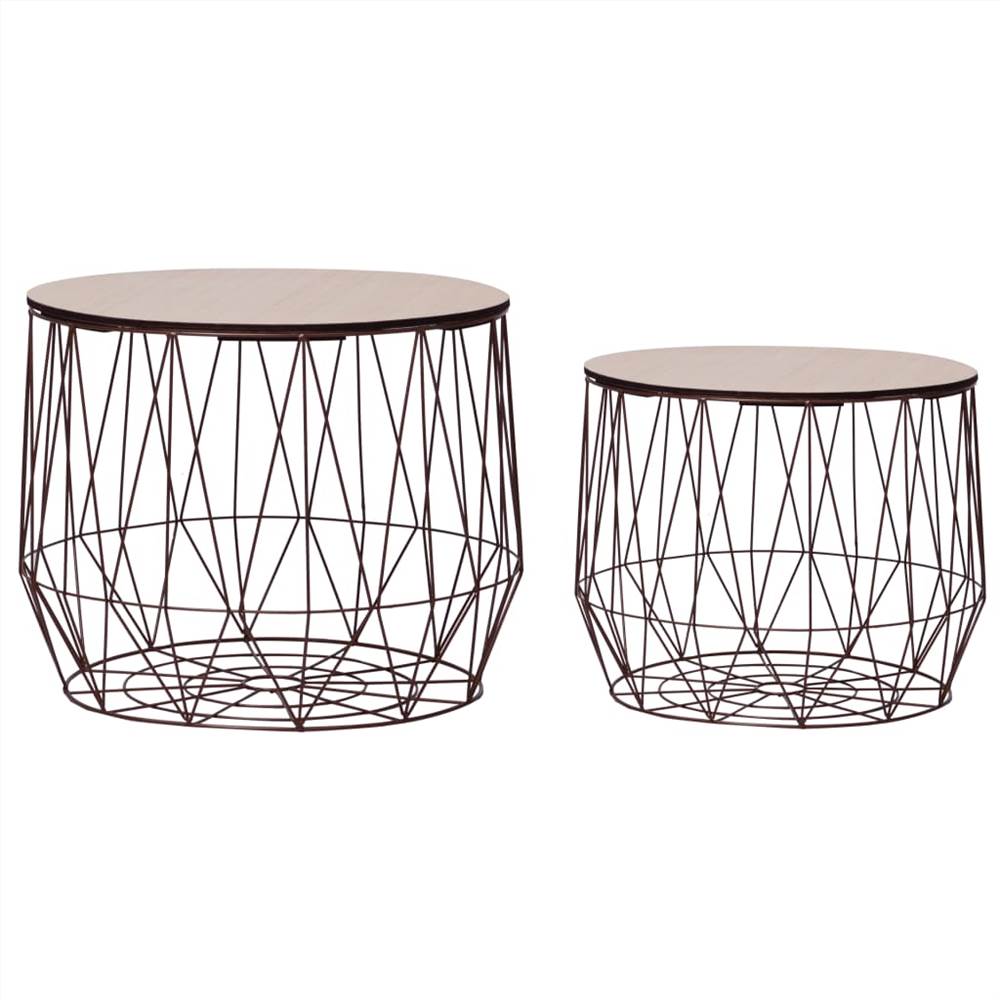 

Coffee Table 2 pcs Copper