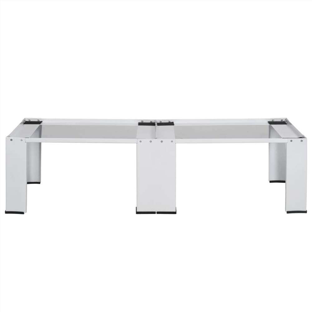 Double Washing and Drying Machine Pedestal White