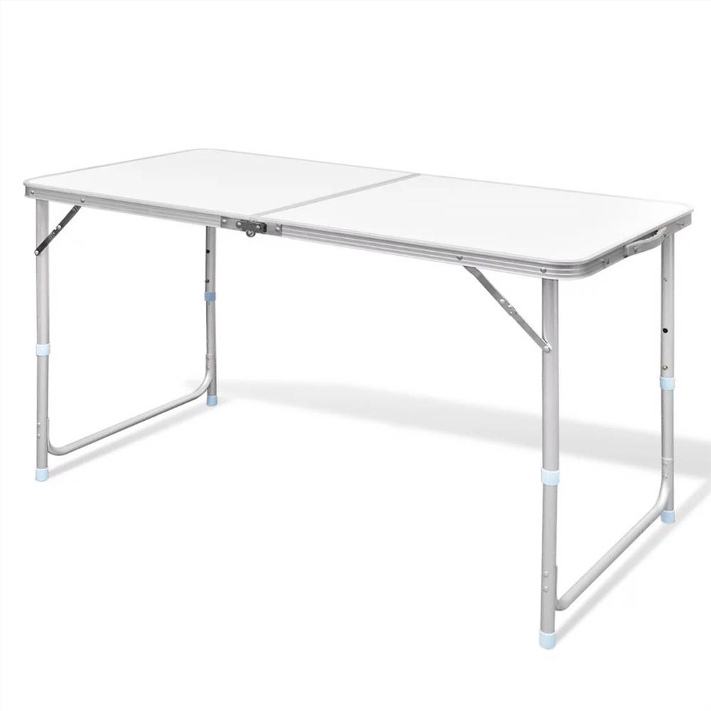 Складной походный столик, регулируемый по высоте, алюминий, 120 x 60 см
