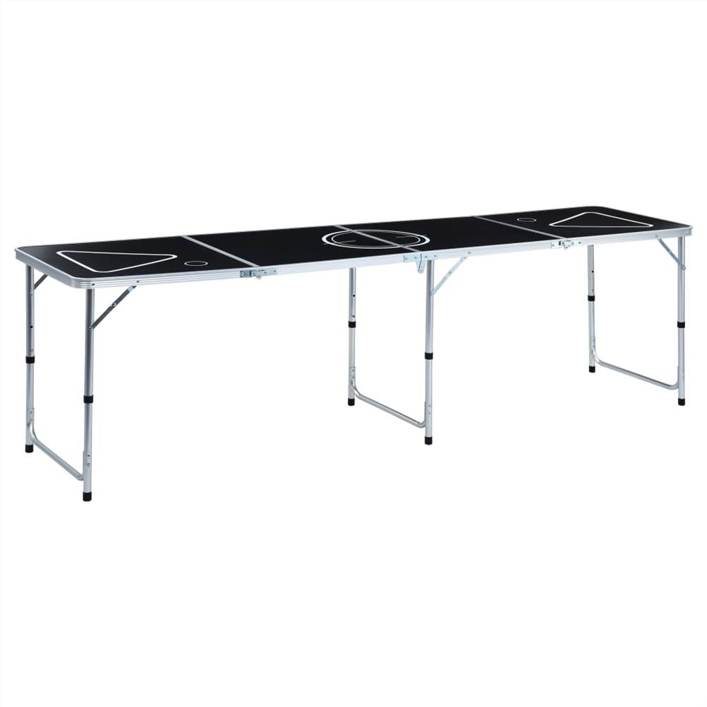 Складной стол для пивного понга 240 см, черный