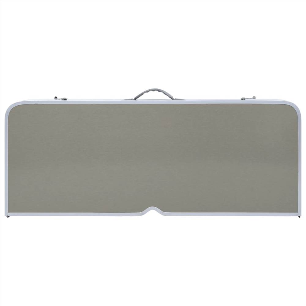 Folding Camping Table with 4 Seats Steel Aluminium