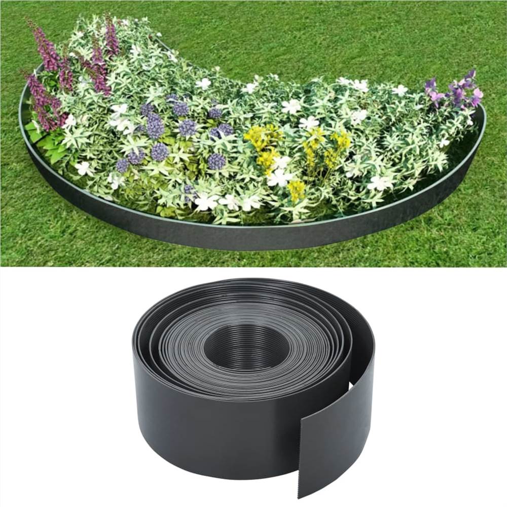 

Garden Edging Grey 10 m 10 cm PE