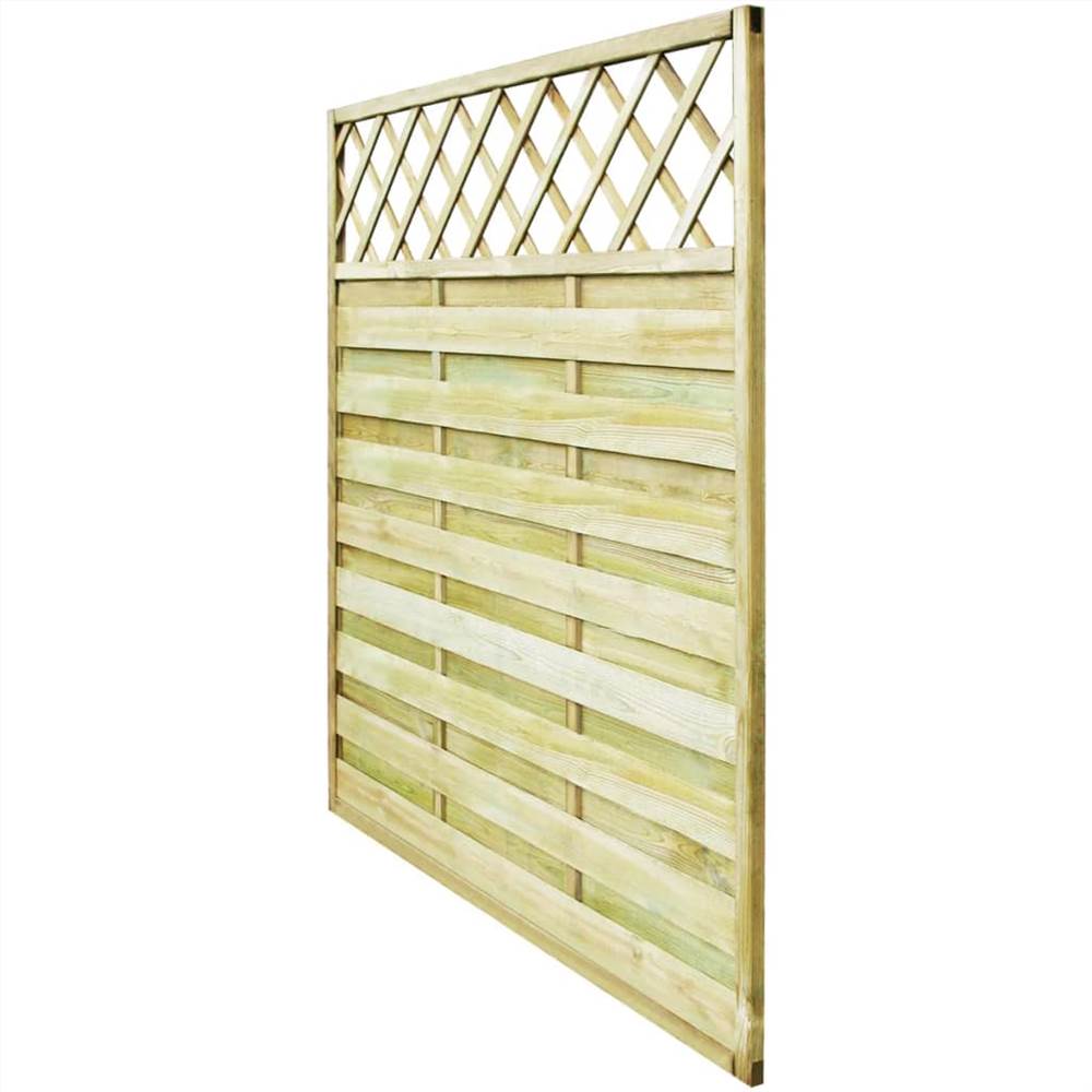 Garden Fence Panel with Trellis Wood 180x180 cm