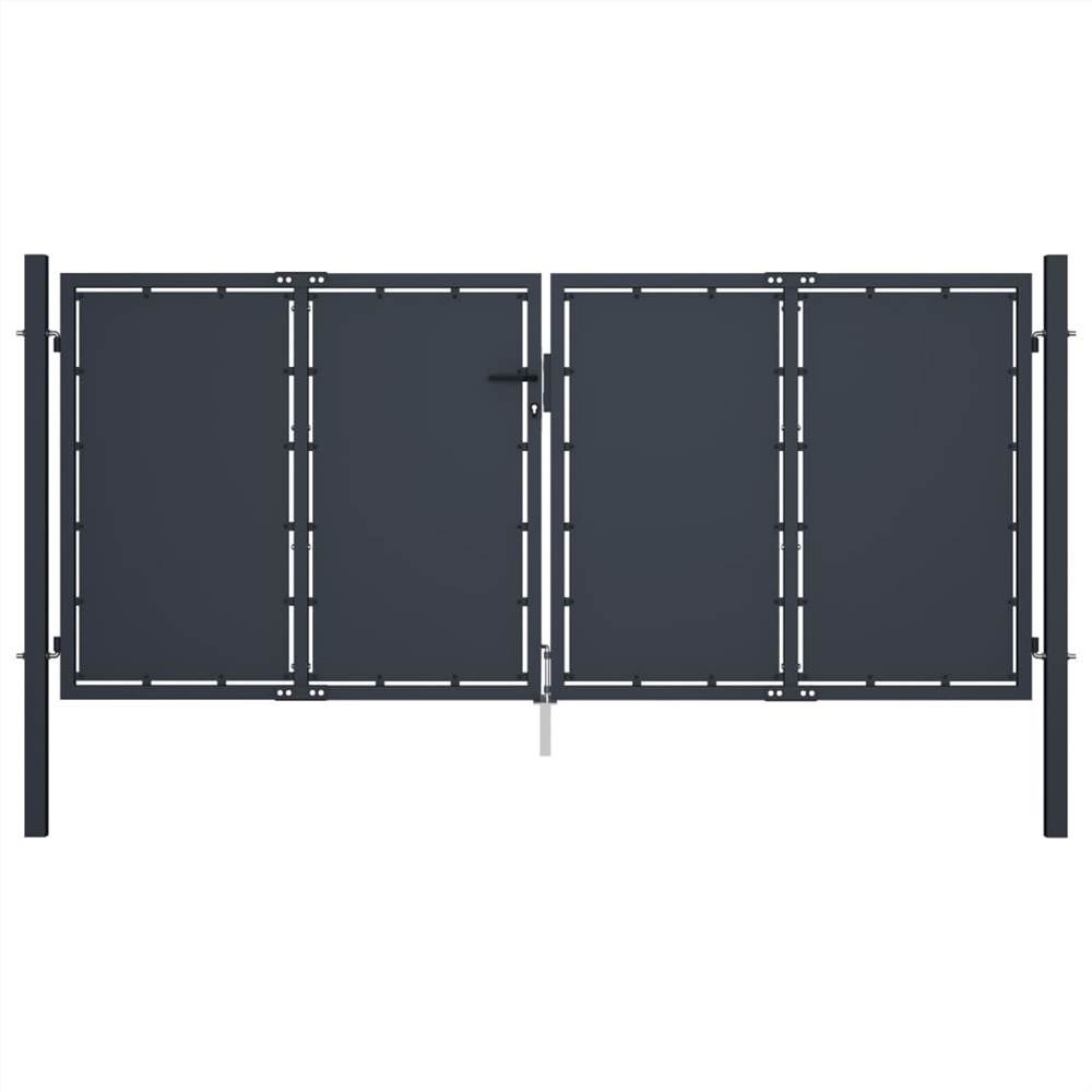 

Garden Gate Steel 300x125 cm Anthracite