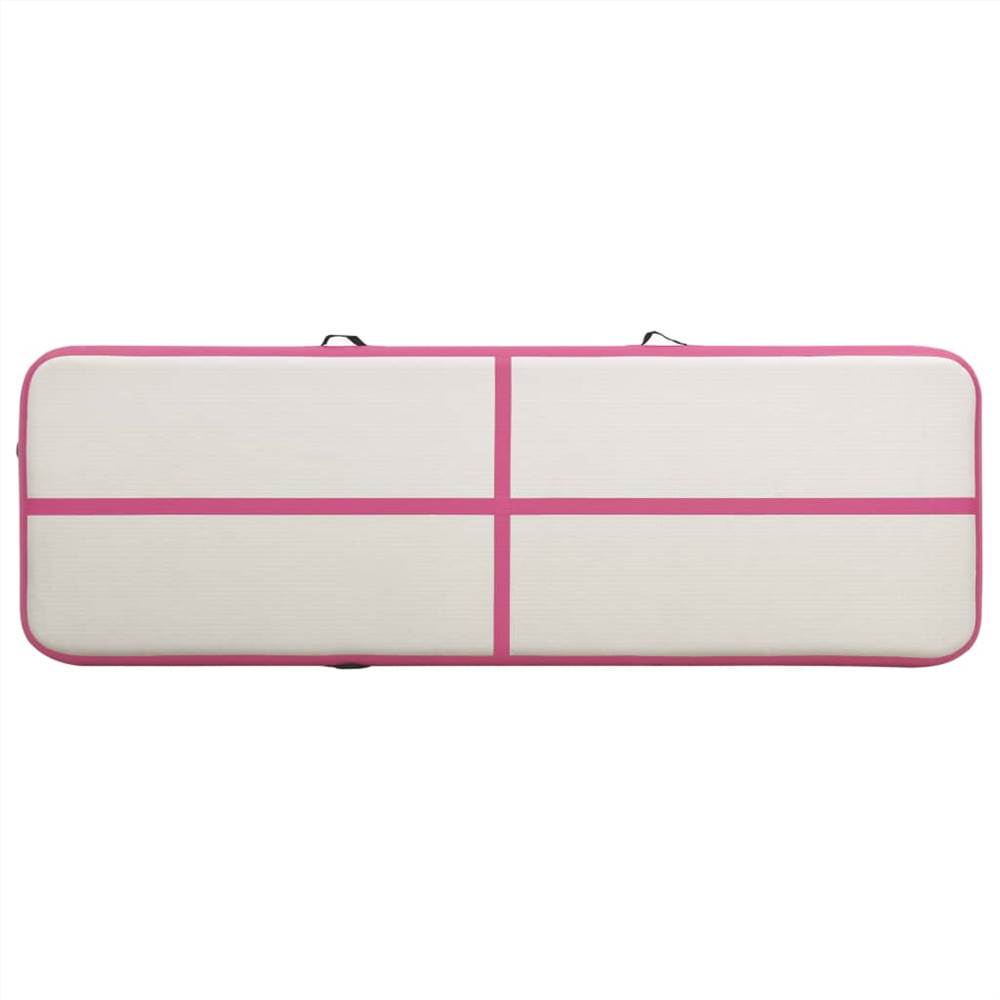 Inflatable Gymnastics Mat with Pump 500x100x15 cm PVC Pink 18 Inflatable Gymnastics Mat with Pump 500x100x15 cm PVC Pink