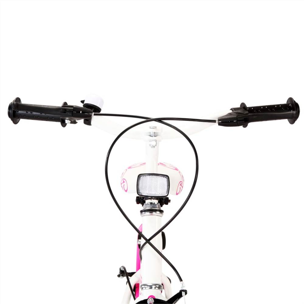 Kids Bike 18 inch Pink and White
