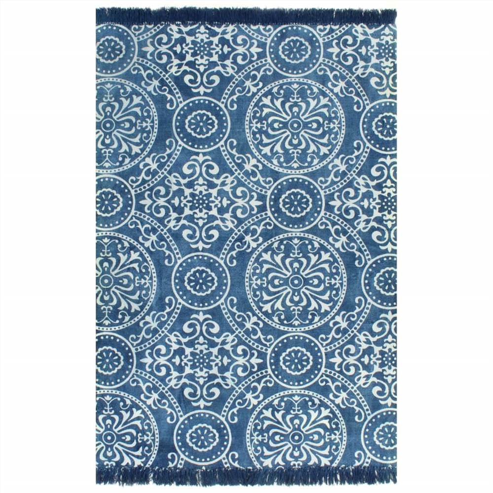 

Kilim Rug Cotton 160x230 cm with Pattern Blue