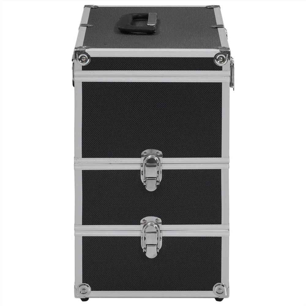 Make-up Case 37x24x40 cm Black Aluminium