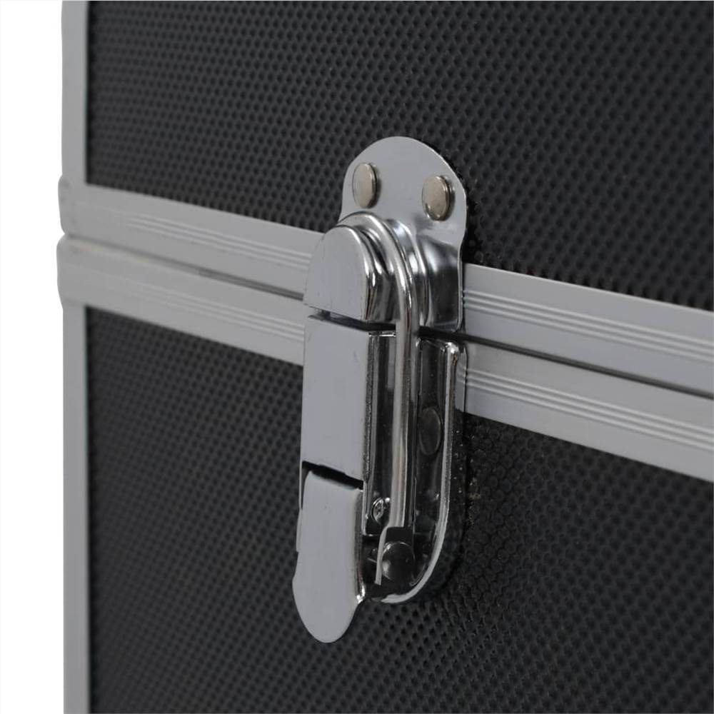 Make-up Case 37x24x40 cm Black Aluminium