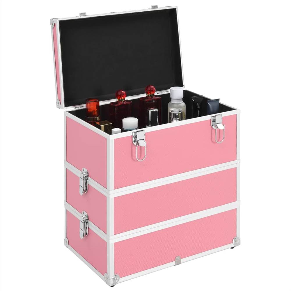 Make-up Case 37x24x40 cm Pink Aluminium 16 Make-up Case 37x24x40 cm Pink Aluminium