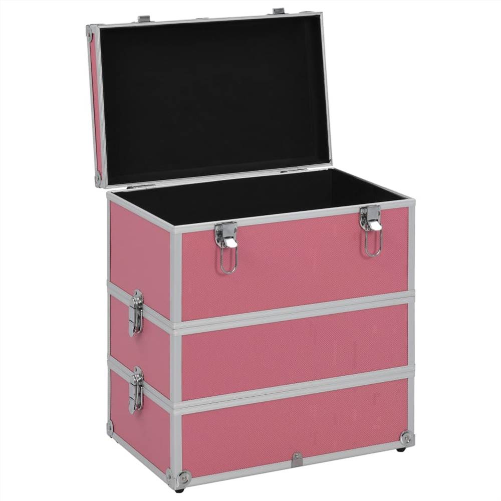 Make-up Case 37x24x40 cm Pink Aluminium 18 Make-up Case 37x24x40 cm Pink Aluminium