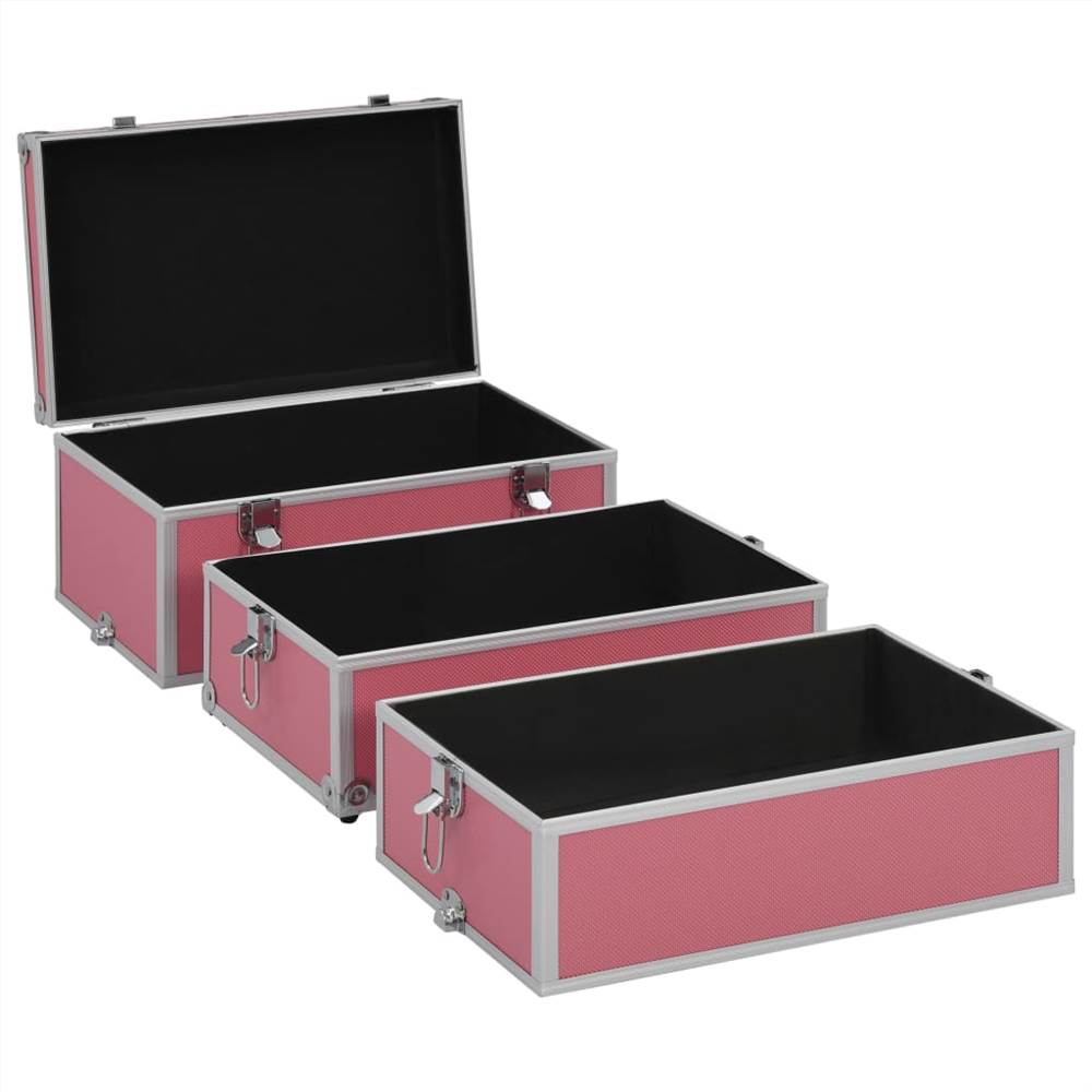 Make-up Case 37x24x40 cm Pink Aluminium 20 Make-up Case 37x24x40 cm Pink Aluminium