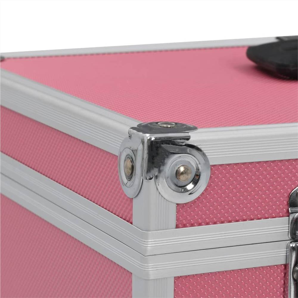 Make-up Case 37x24x40 cm Pink Aluminium 21 Make-up Case 37x24x40 cm Pink Aluminium