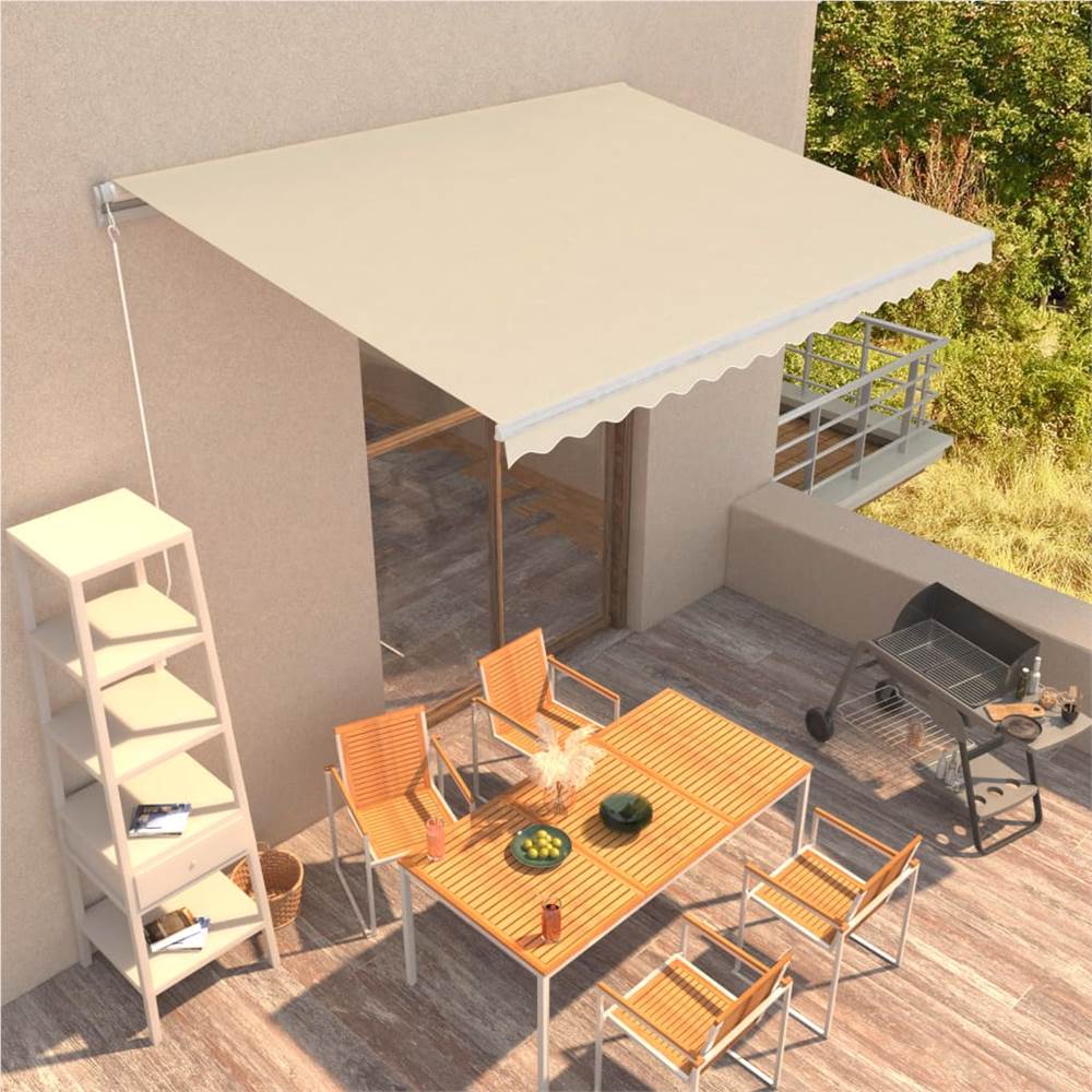 

Manual Retractable Awning 400x300 cm Cream