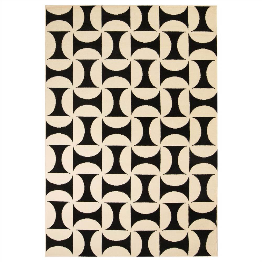 

Modern Rug Geometric Design 120x170 cm Beige/Black