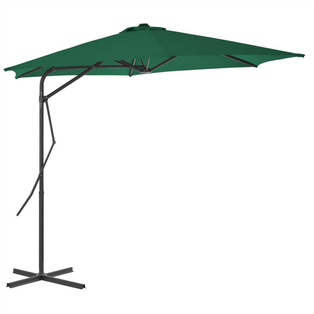 

Outdoor Parasol with Steel Pole 300 cm Green
