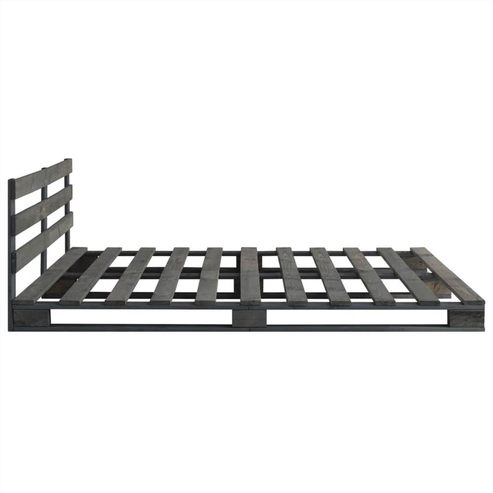 Pallet Bed Frame Grey Solid Pine Wood 6FT Super King