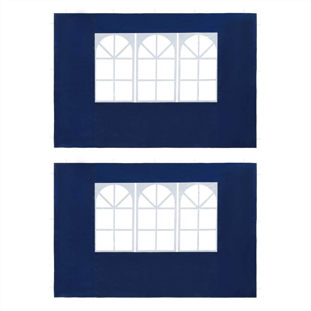 

Partytent Sidewall 2 pcs with Window PE Blue