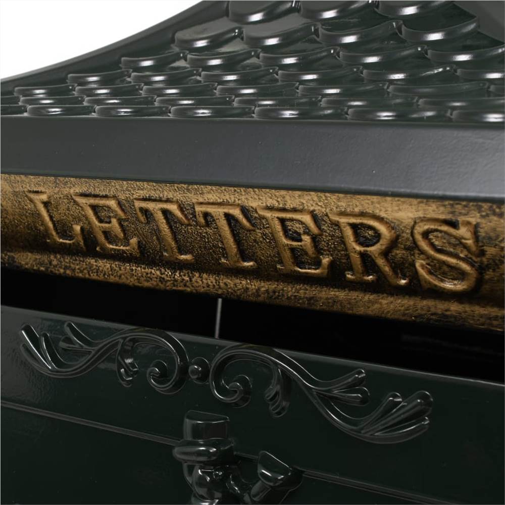 Pedestal Letterbox Aluminium Vintage Style Rustproof Green