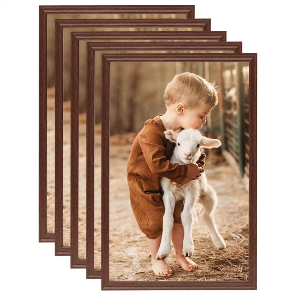 

Photo Frames Collage 5 pcs for Wall or Table Brown 70x90 cm MDF