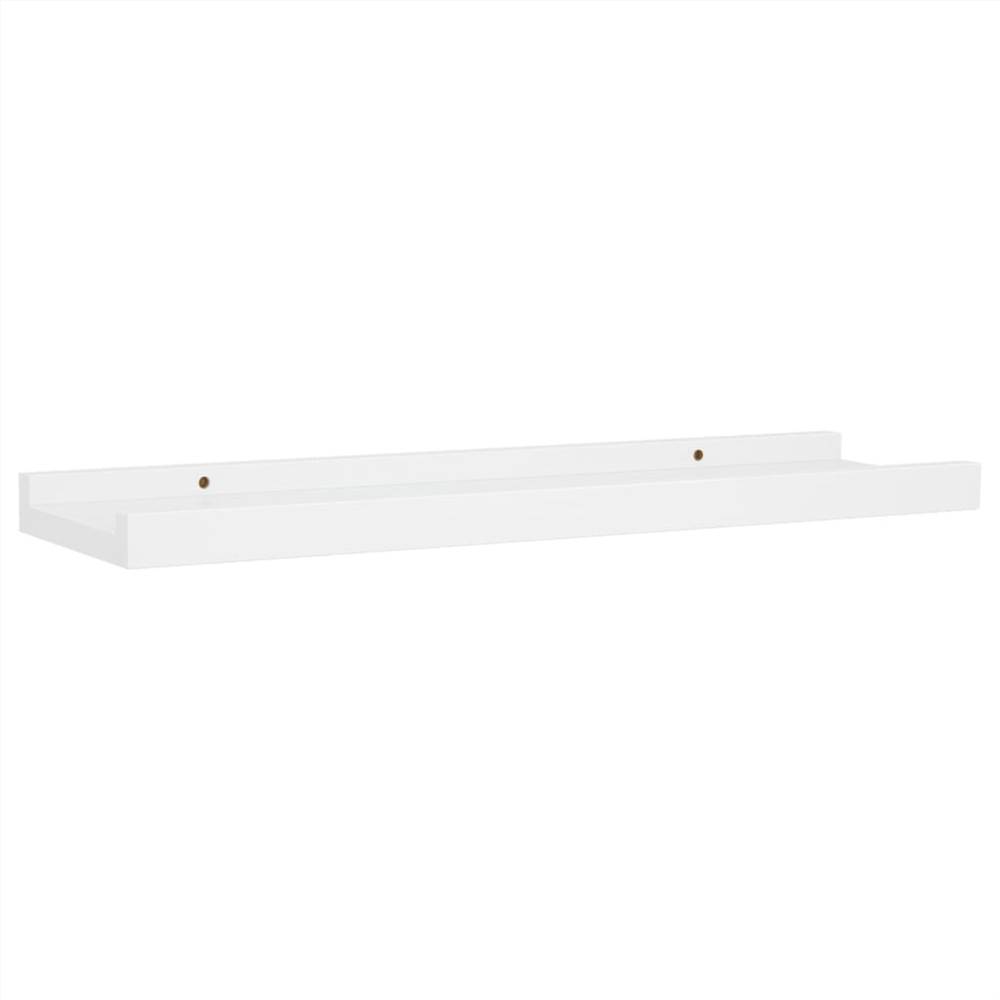 Picture Frame Ledge Shelves 2 pcs White 40x9x3 cm MDF