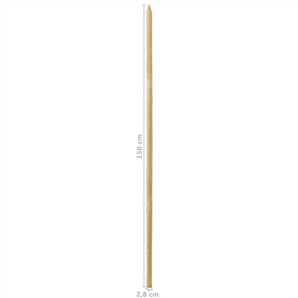 Plant Support Sticks 30 pcs 2.8x2.8x150 cm Impregnated Pinewood