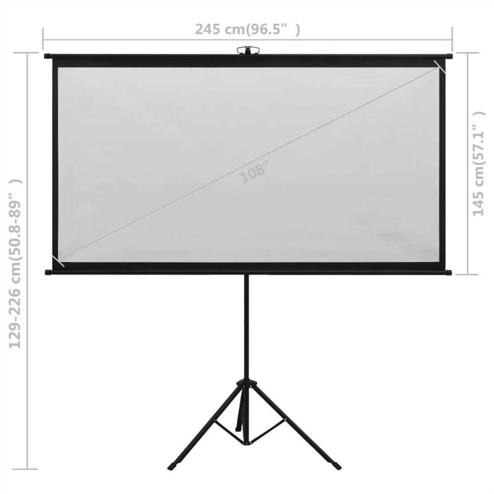 Projection Screen with Tripod 108" 16:9