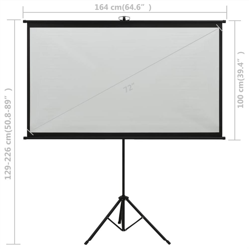 Projection Screen with Tripod 72" 16:9