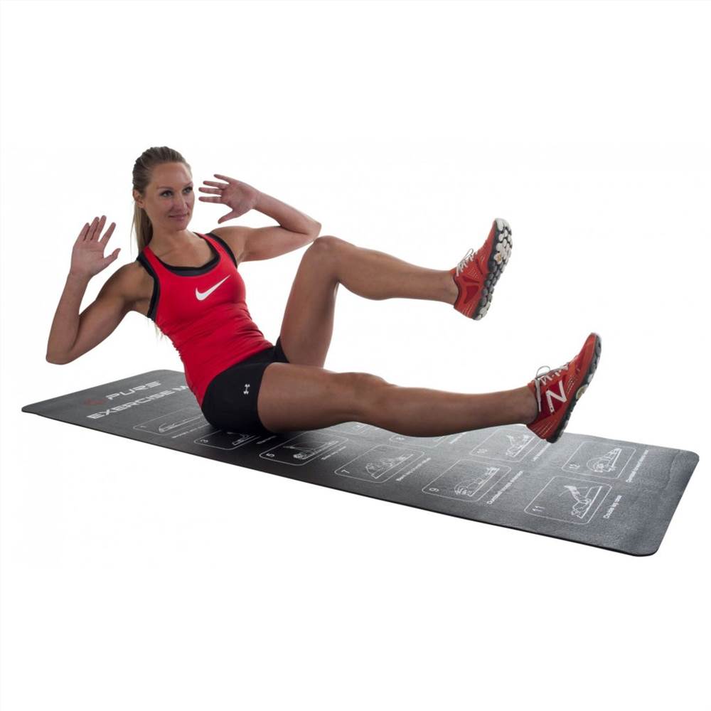 Pure2Improve Exercise Mat 182x61 cm Black P2I200060