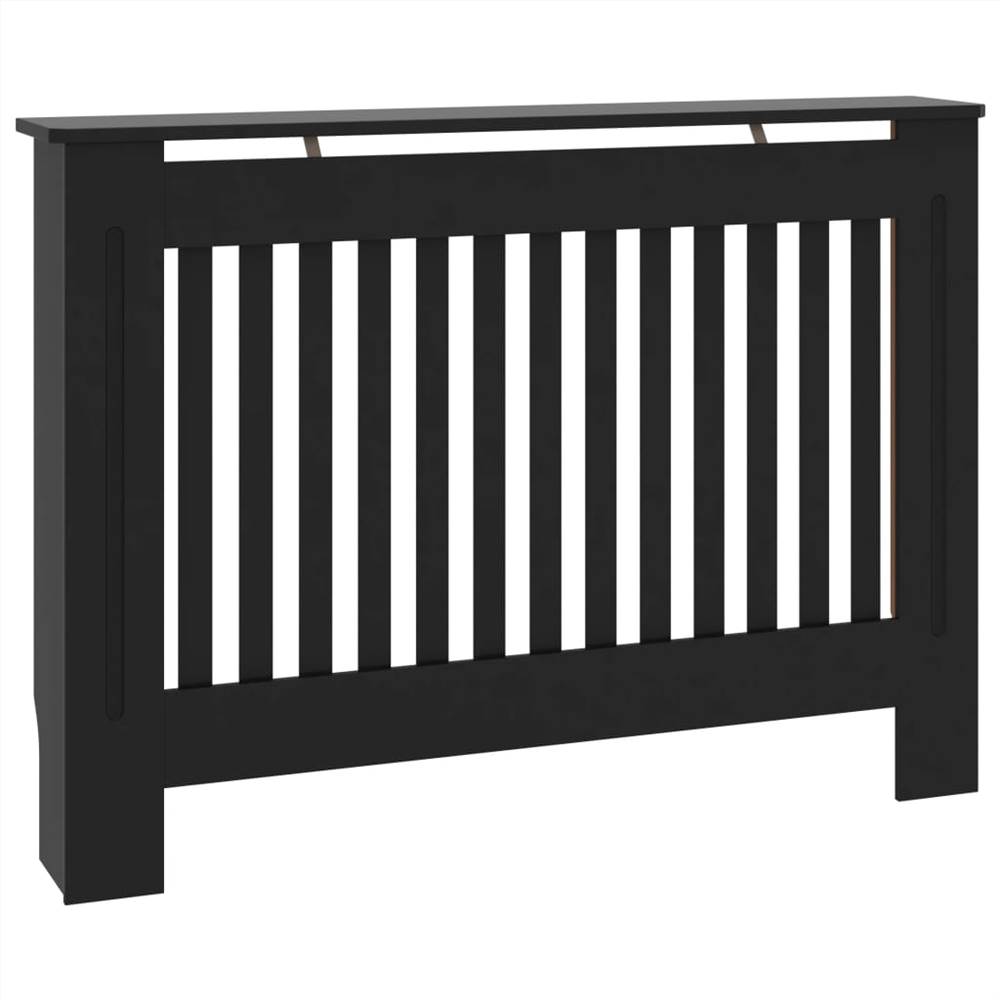 Radiator Cover Black 112x19x81 cm MDF